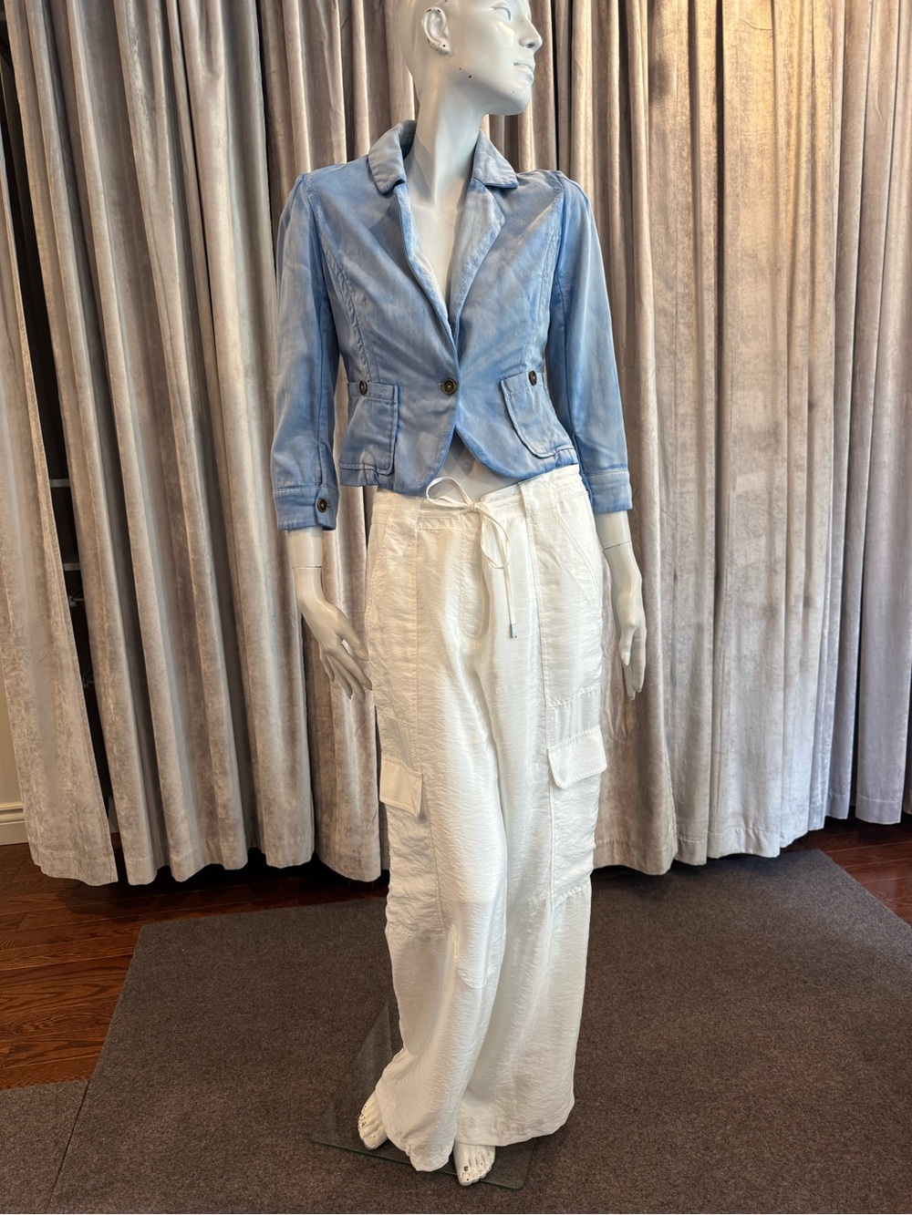 Women's White Cargo Pants